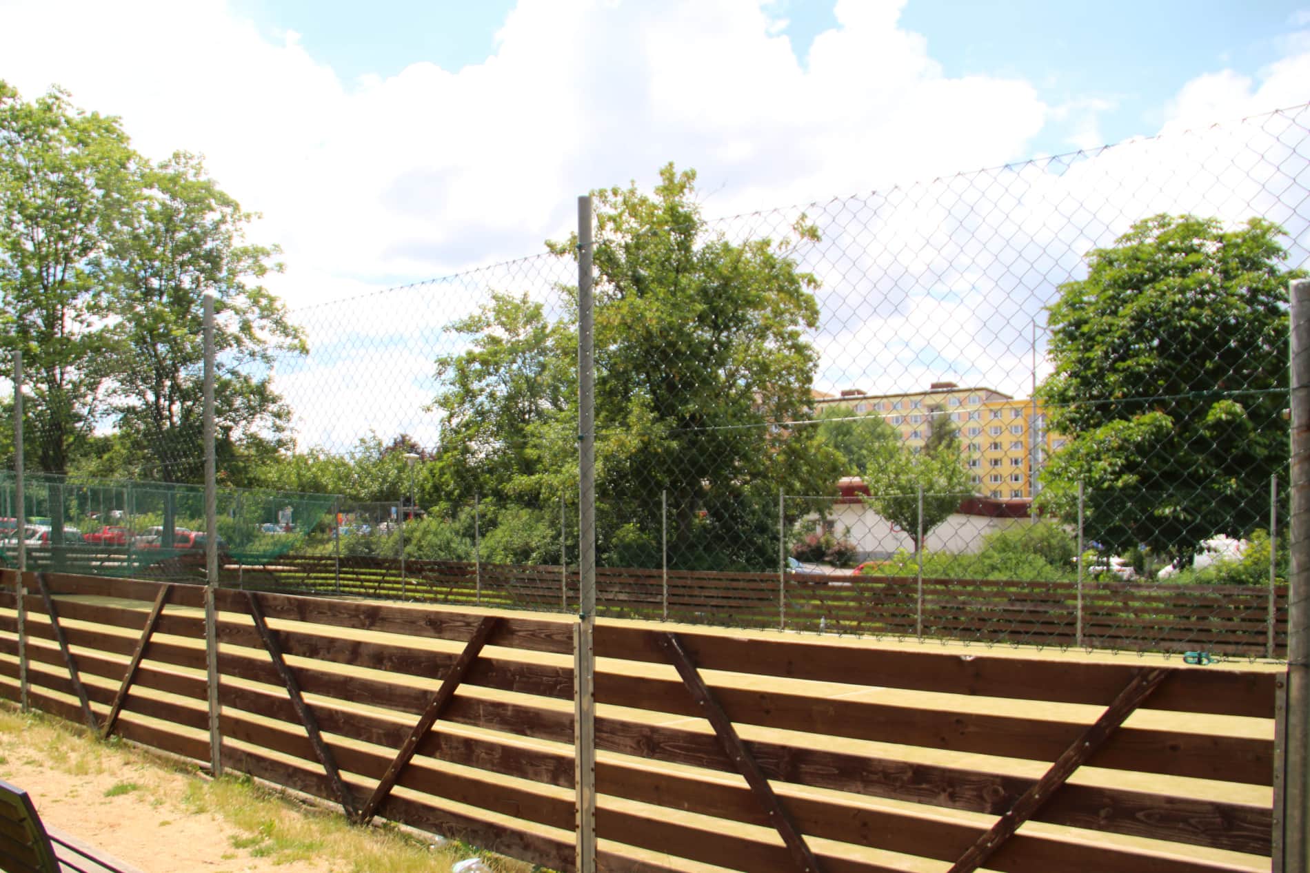 poplastované pletivo bez napínacího drátu zelené